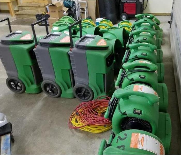 Green SERVPRO equipment.